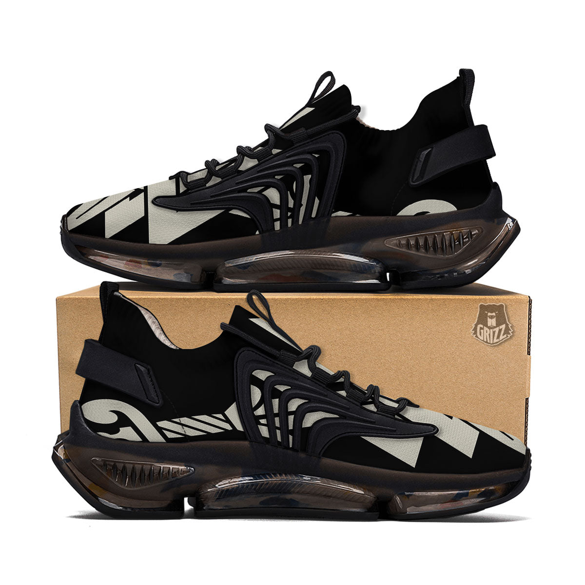 Symbol Viking Valhalla Print Black Gym Shoes-grizzshop