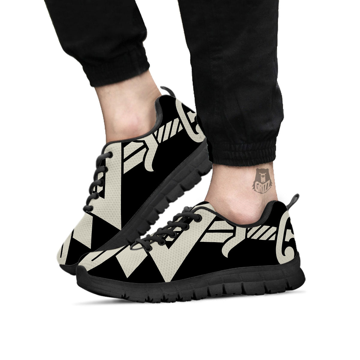 Symbol Viking Valhalla Print Black Sneaker-grizzshop