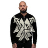 Symbol Viking Valhalla Print Men's Bomber Jacket-grizzshop