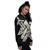 Symbol Viking Valhalla Print Women's Bomber Jacket-grizzshop