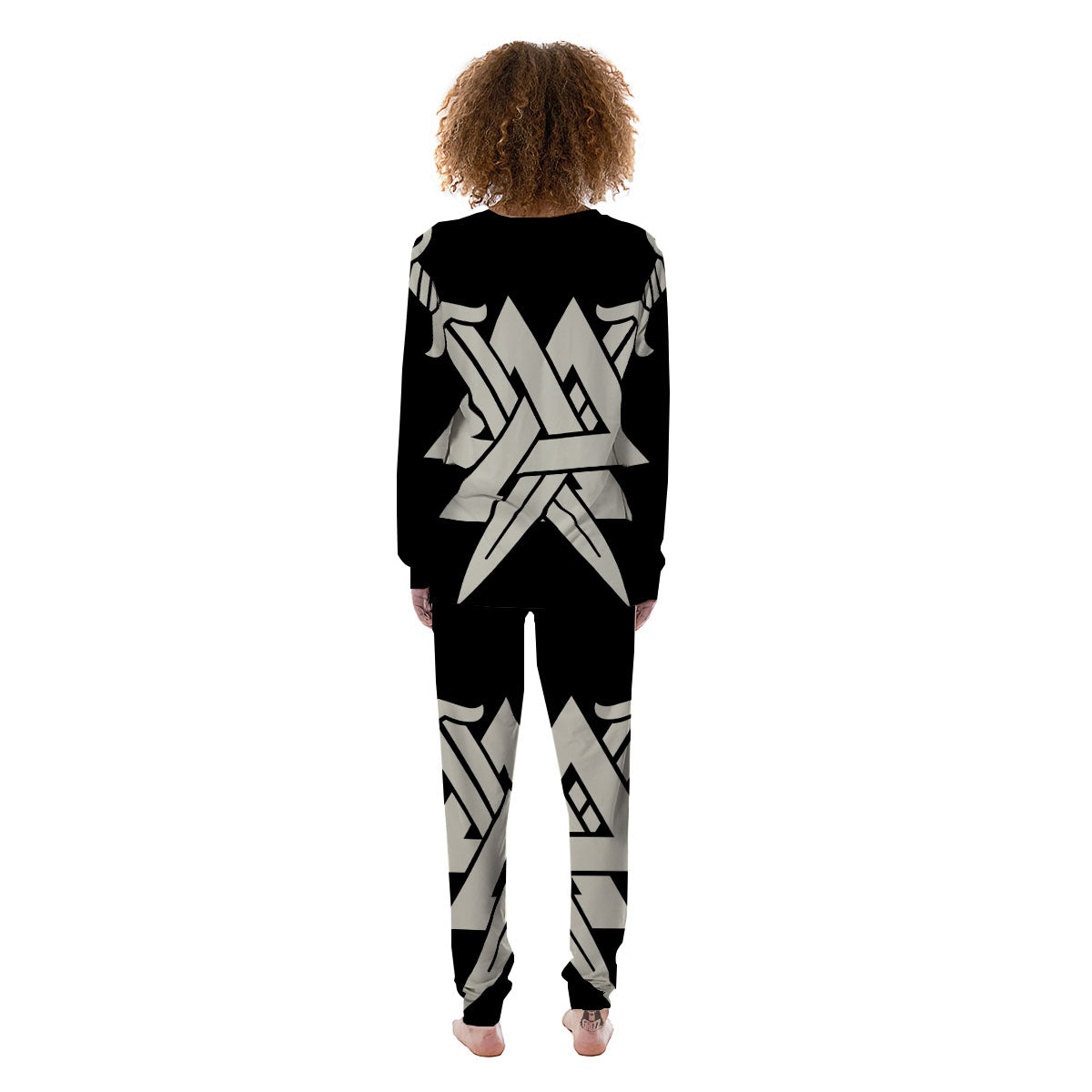 Symbol Viking Valhalla Print Women's Pajamas-grizzshop