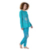 Symbol Vishuddha Chakra Print Women's Pajamas-grizzshop