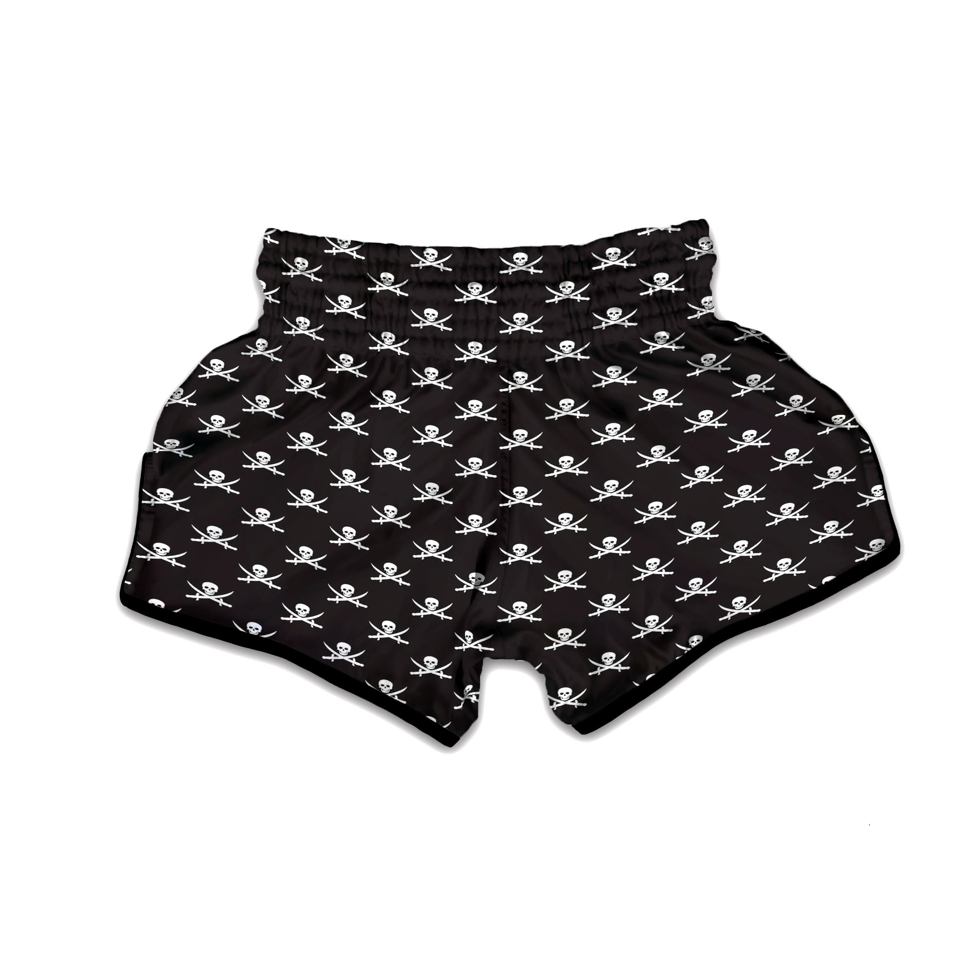 Symbol Pirate Skull Print Pattern Muay Thai Boxing Shorts-grizzshop