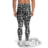 Symbols Black Adinkra Print Pattern Men's Leggings-grizzshop