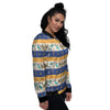 Symbols Egyptian Print Pattern Women's Bomber Jacket-grizzshop