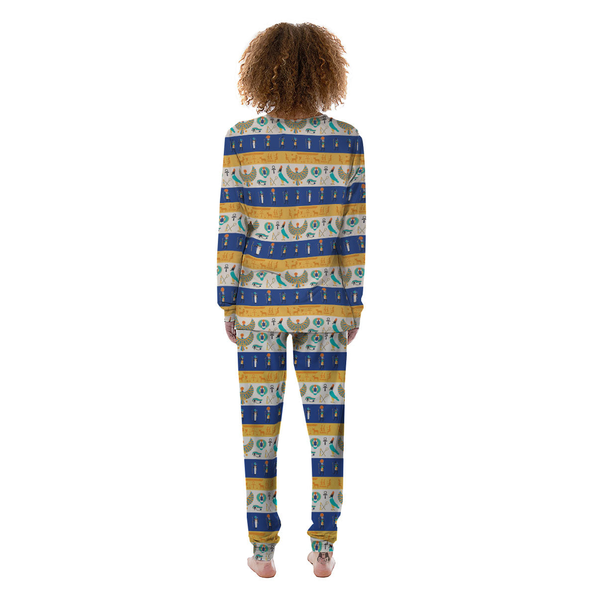 Symbols Egyptian Print Pattern Women's Pajamas-grizzshop