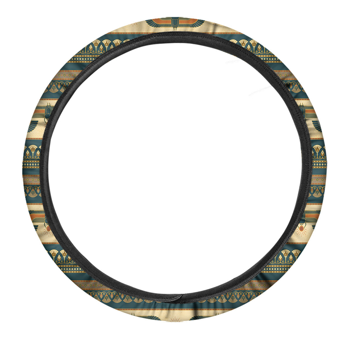 Symbols Of Ancient Egypt Print Pattern Car Steering Wheel Cover-grizzshop