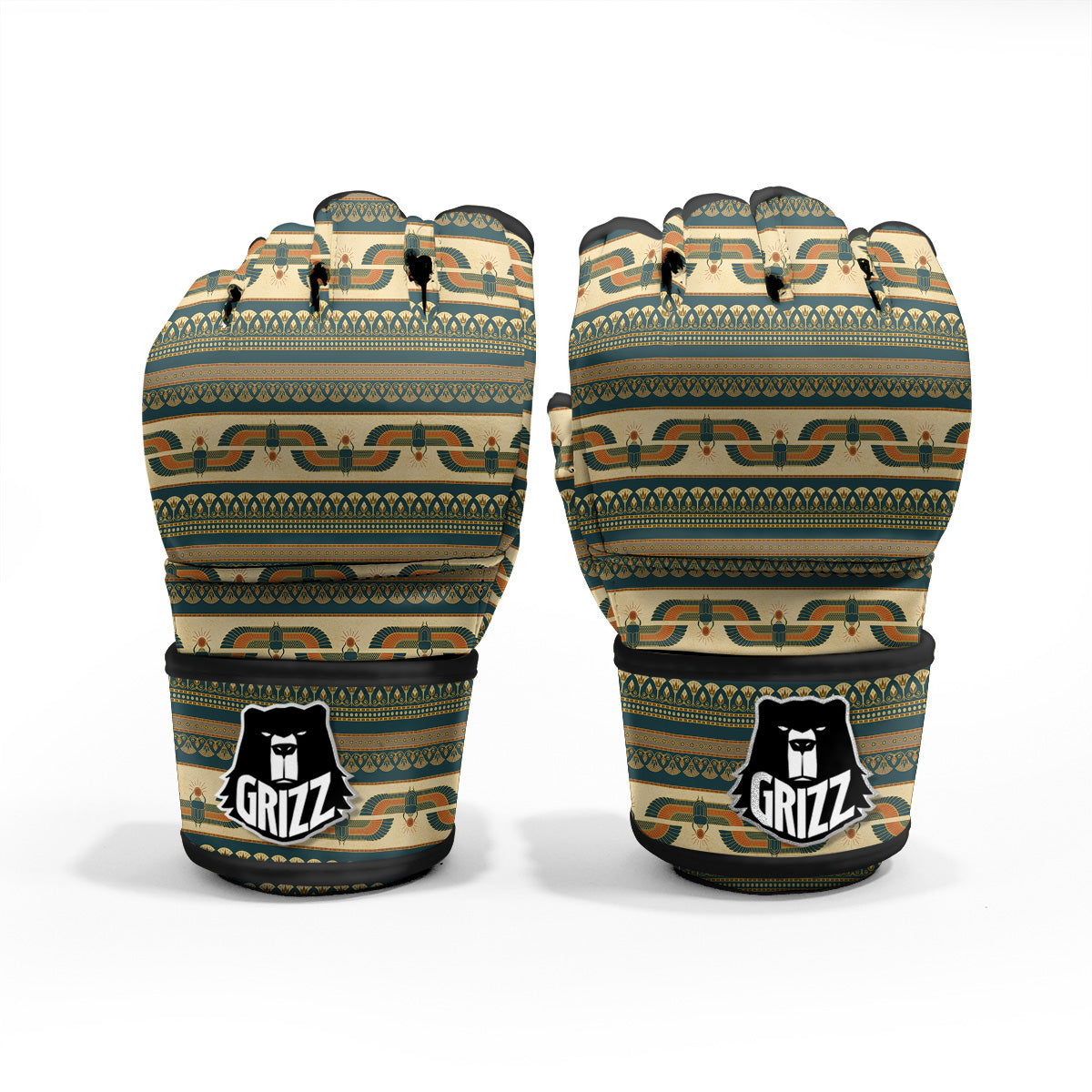 Symbols Of Ancient Egypt Print Pattern MMA Gloves-grizzshop