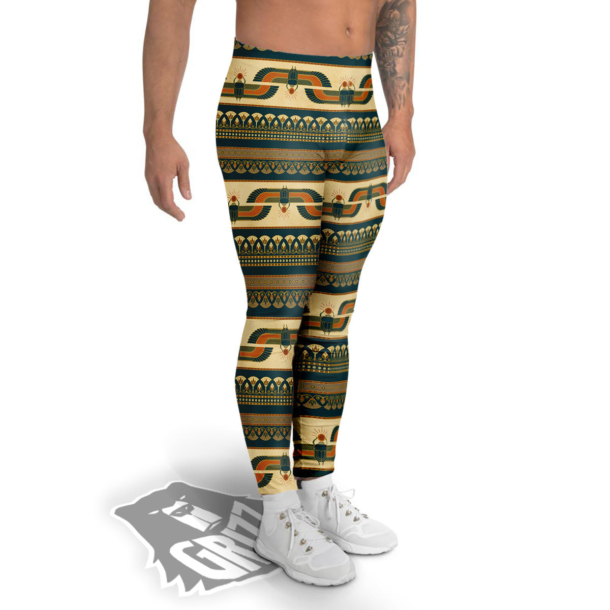 Symbols Of Ancient Egypt Print Pattern Men's Leggings-grizzshop