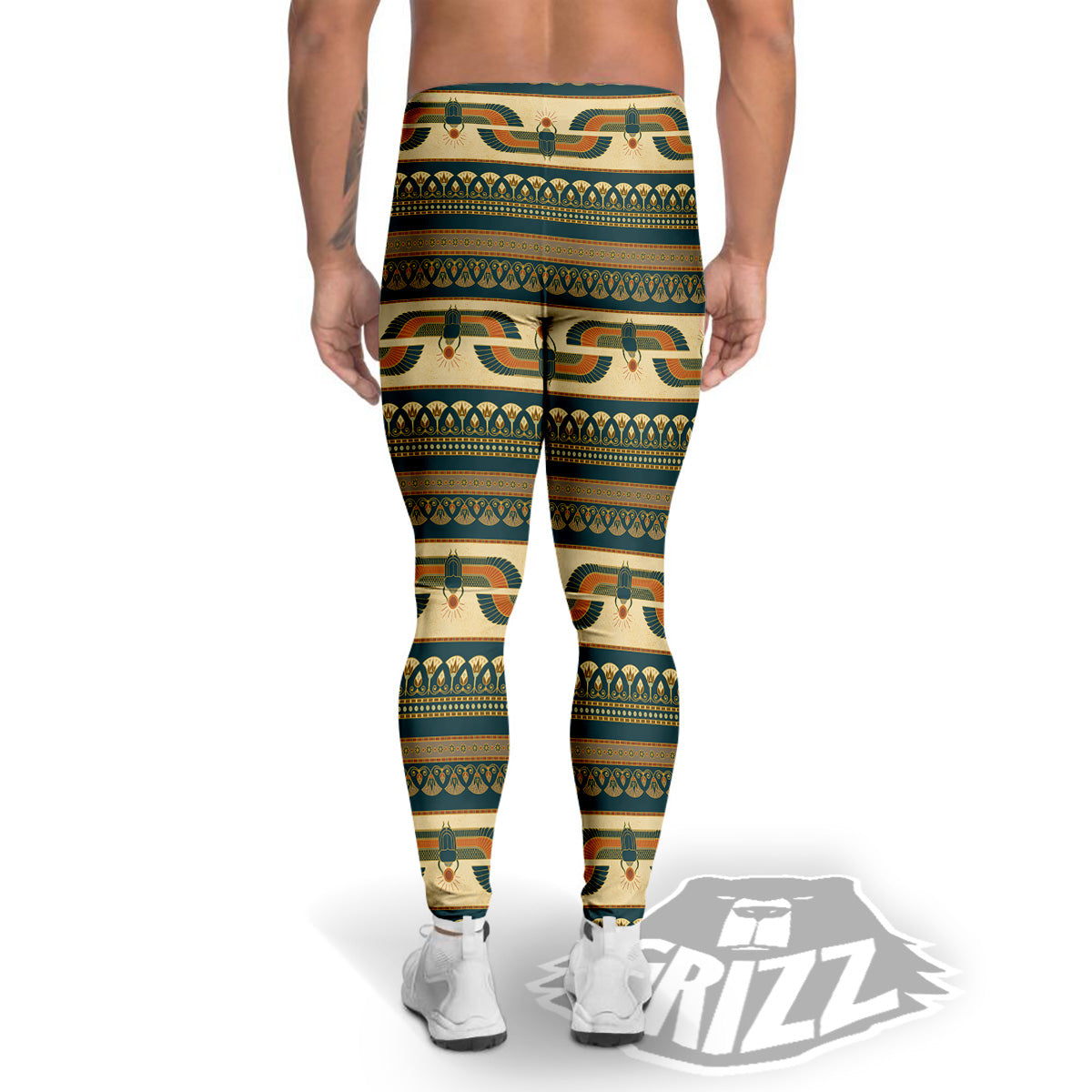 Symbols Of Ancient Egypt Print Pattern Men's Leggings-grizzshop