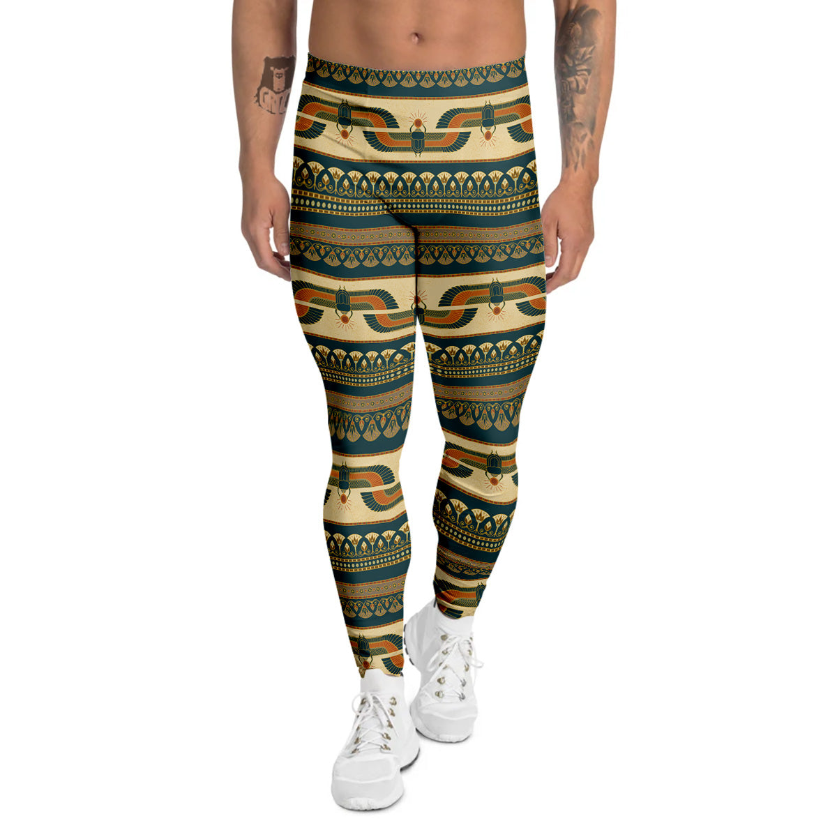 Symbols Of Ancient Egypt Print Pattern Men's Leggings-grizzshop