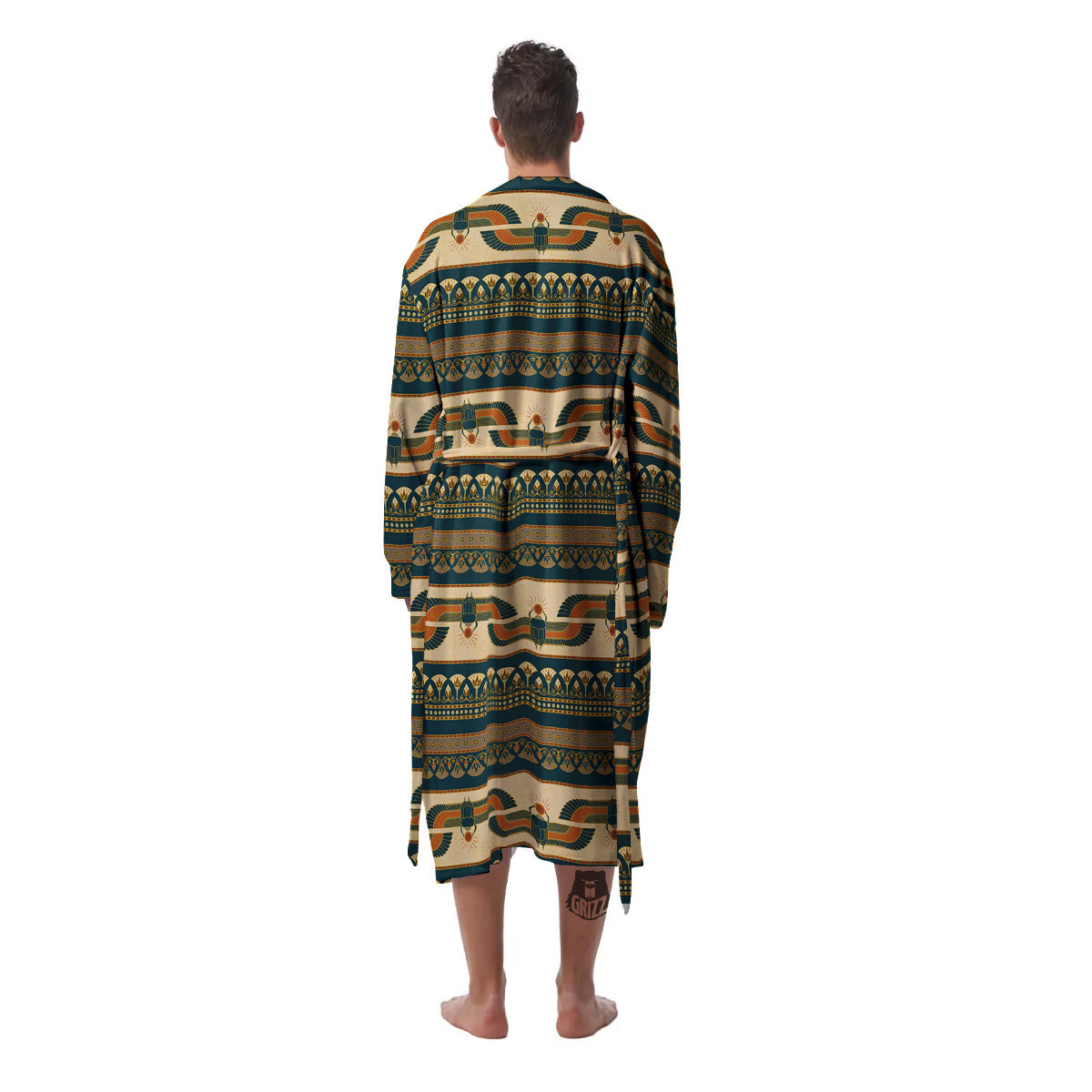 Symbols Of Ancient Egypt Print Pattern Men's Robe-grizzshop