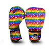 Symbols Of The Hippie And Rainbow Print Boxing Gloves-grizzshop