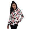 Symbols Playing Card Print Pattern Women's Bomber Jacket-grizzshop