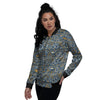 Symbols Tribal Egyptian Print Women's Bomber Jacket-grizzshop