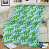 T rex Dinosaur Pattern Print Blanket-grizzshop