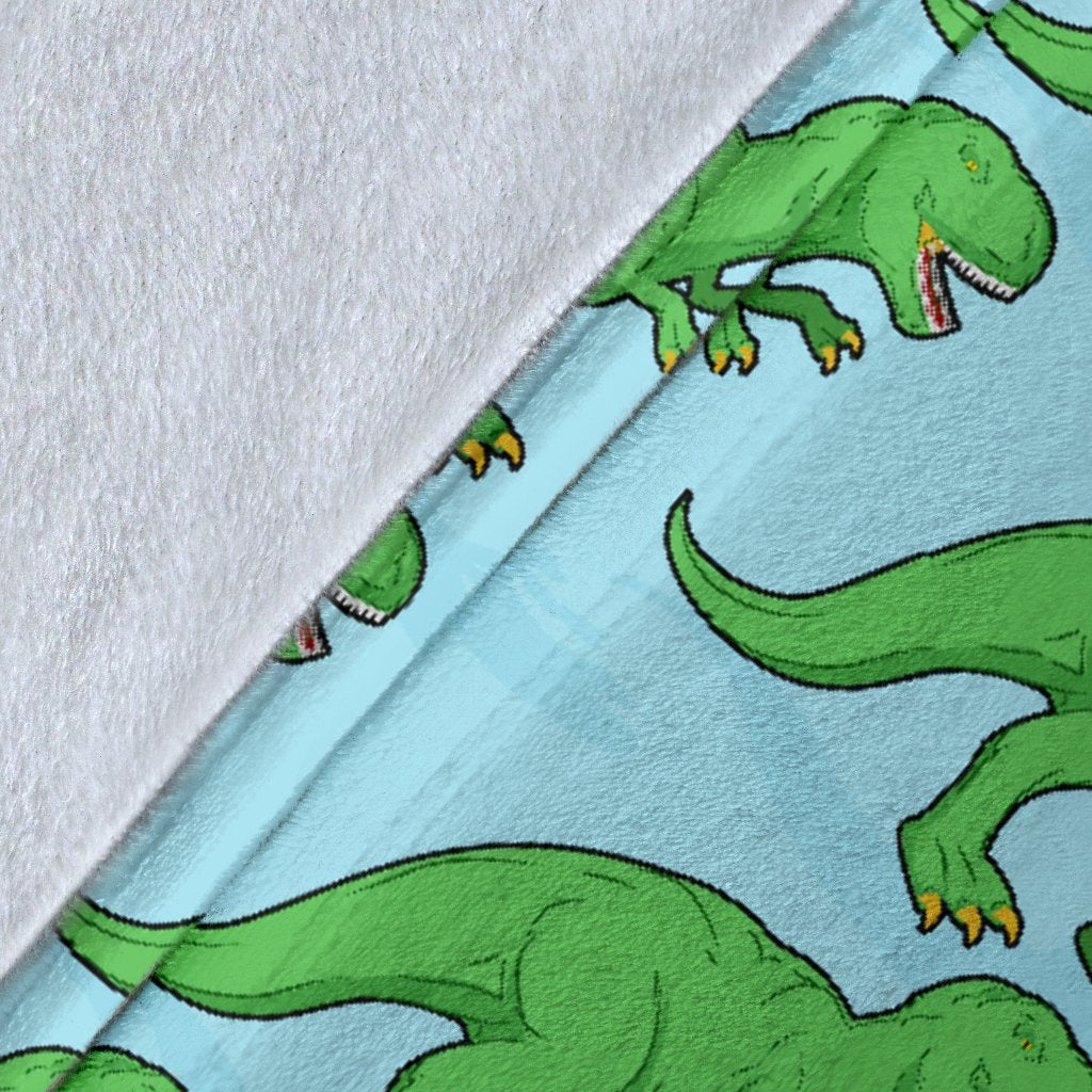 T rex Dinosaur Pattern Print Blanket-grizzshop