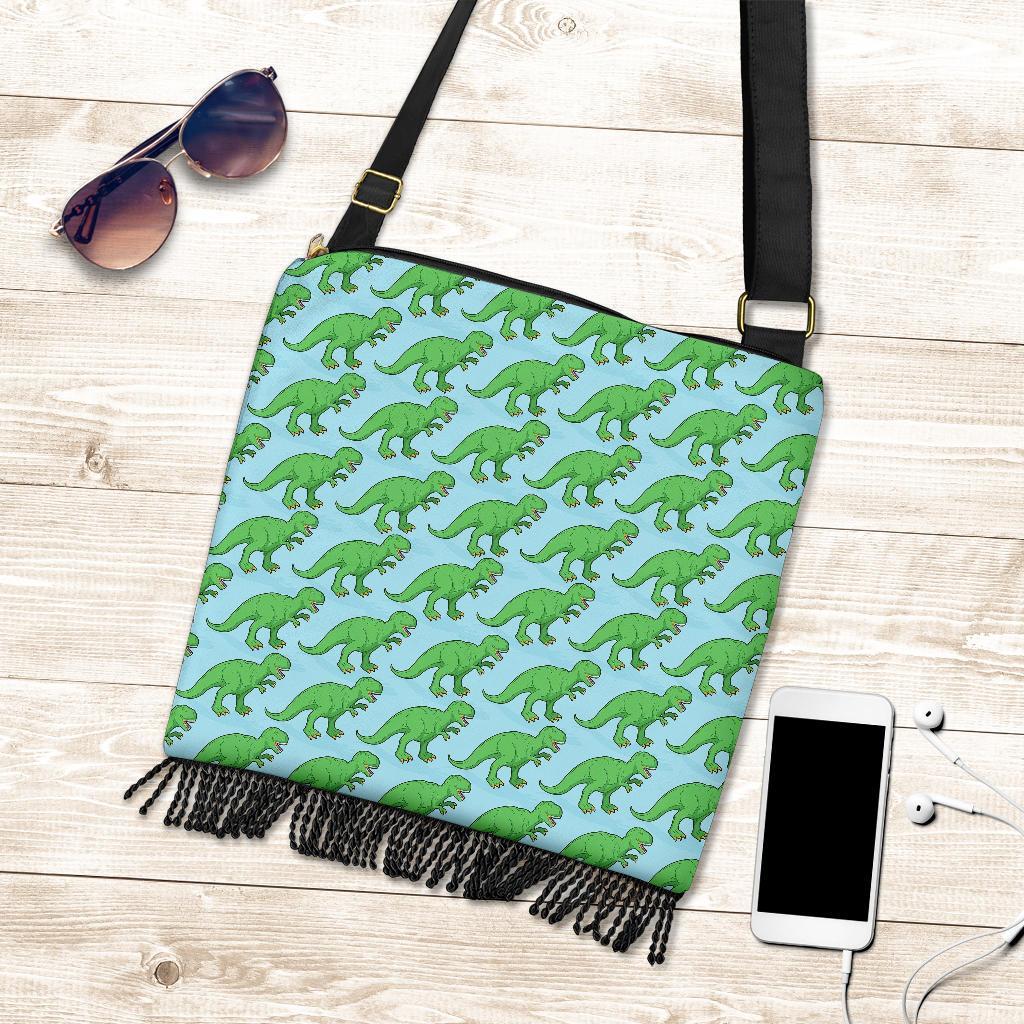 T rex Dinosaur Pattern Print Crossbody Bags-grizzshop