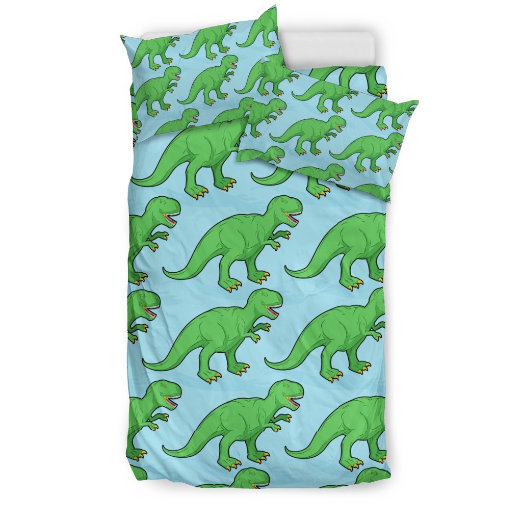 T rex Dinosaur Pattern Print Duvet Cover Bedding Set-grizzshop