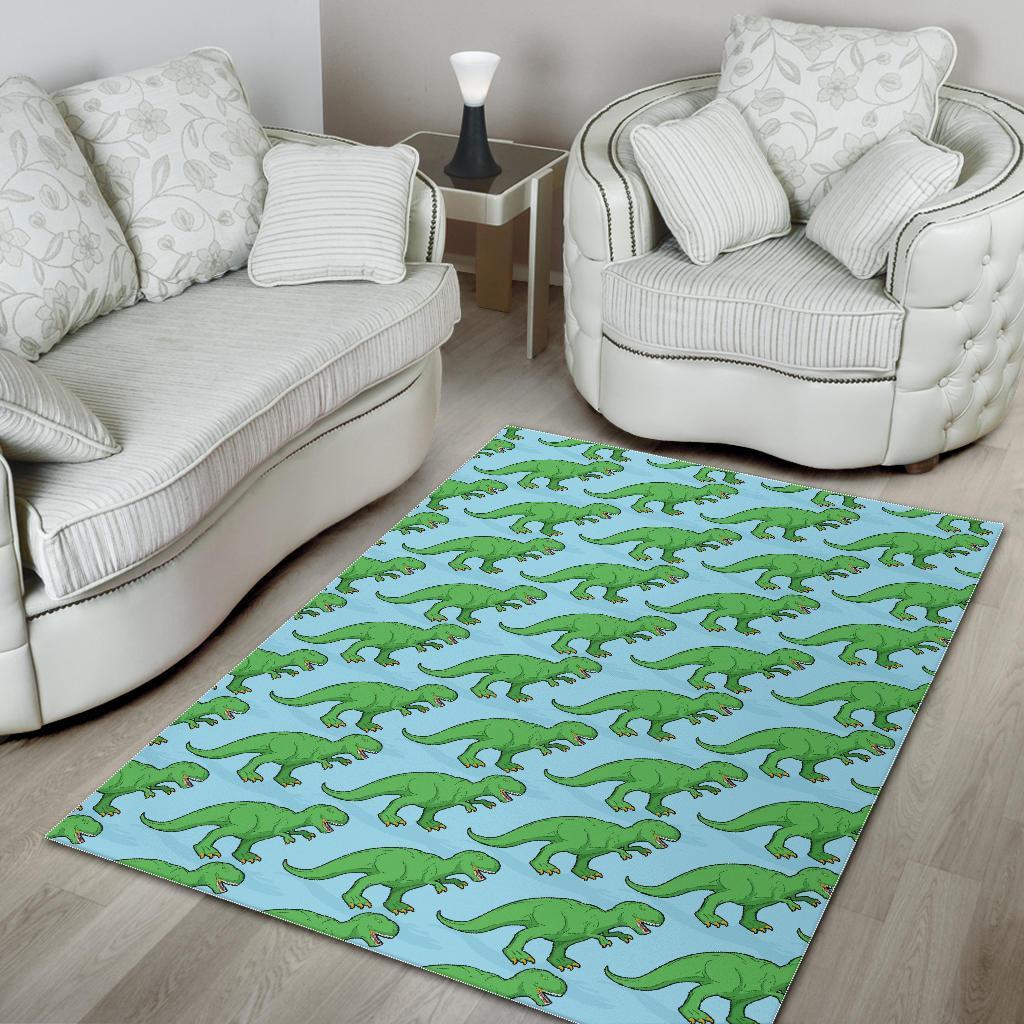 T rex Dinosaur Pattern Print Floor Mat-grizzshop