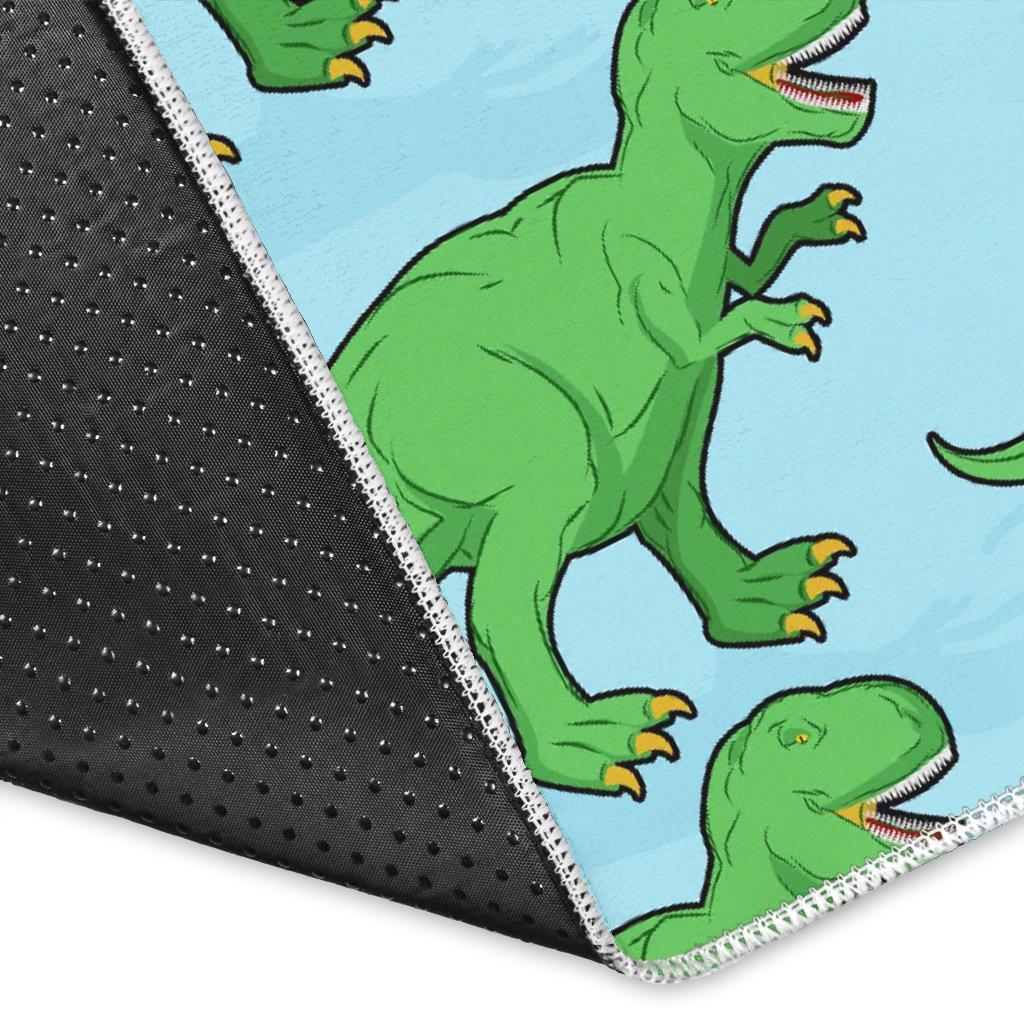 T rex Dinosaur Pattern Print Floor Mat-grizzshop