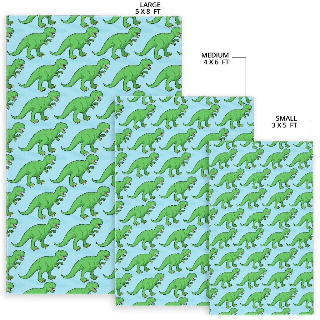 T rex Dinosaur Pattern Print Floor Mat-grizzshop