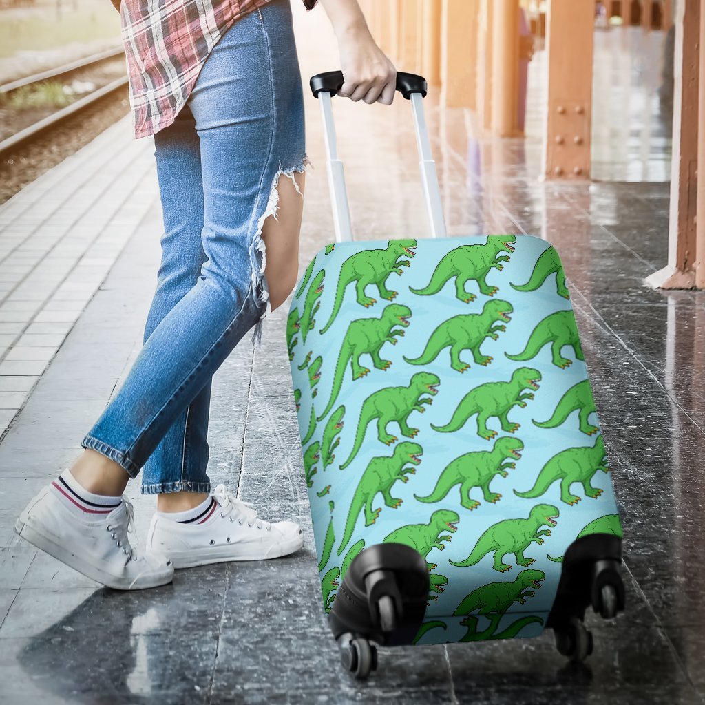 T rex Dinosaur Pattern Print Luggage Cover Protector-grizzshop