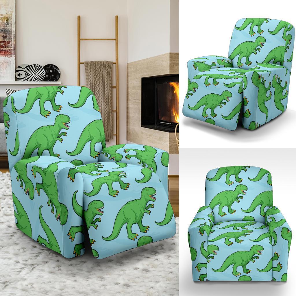 T rex Dinosaur Pattern Print Recliner Cover-grizzshop