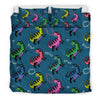 T rex Dinosaur Print Pattern Duvet Cover Bedding Set-grizzshop