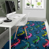 T rex Dinosaur Print Pattern Floor Mat-grizzshop