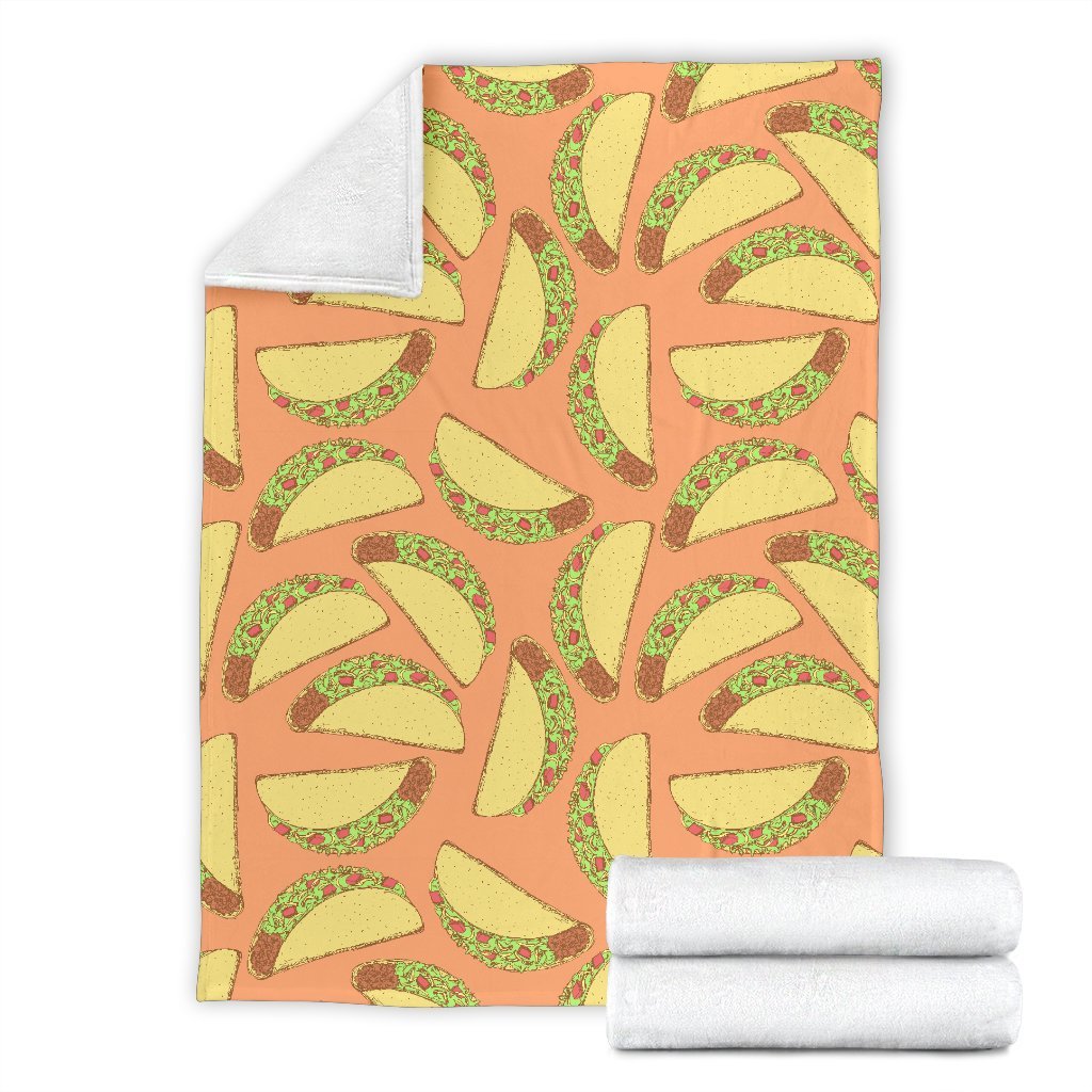 Taco Pattern Print Blanket-grizzshop