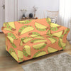 Taco Pattern Print Loveseat Cover-grizzshop