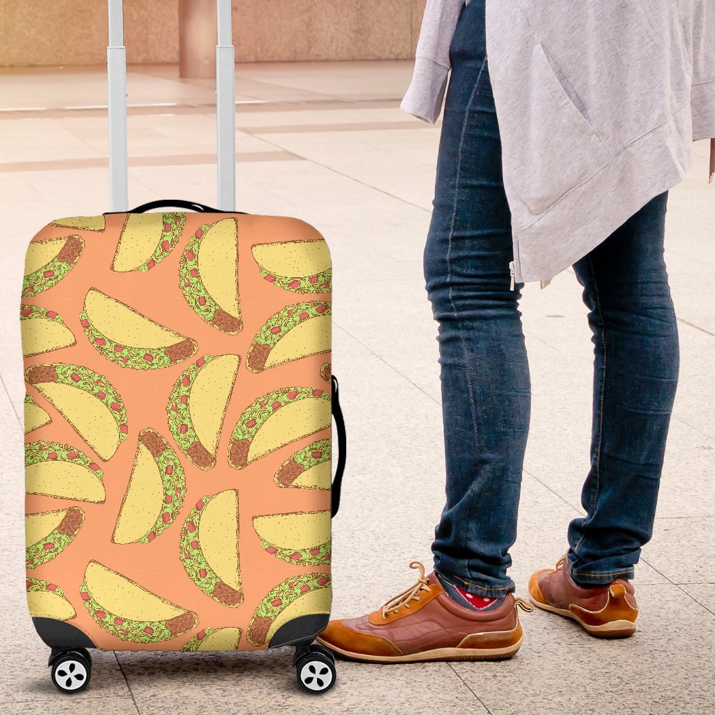Taco Pattern Print Luggage Cover Protector-grizzshop