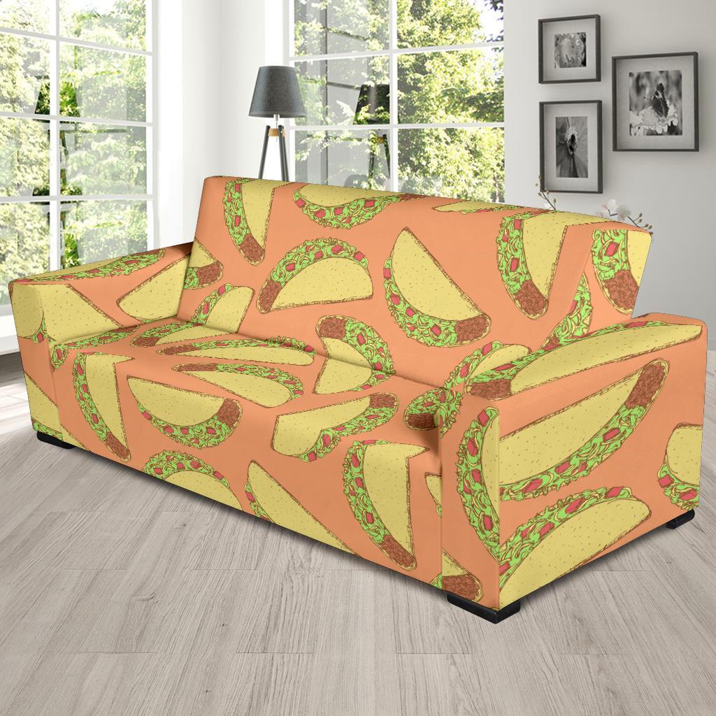 Taco Pattern Print Sofa Covers-grizzshop