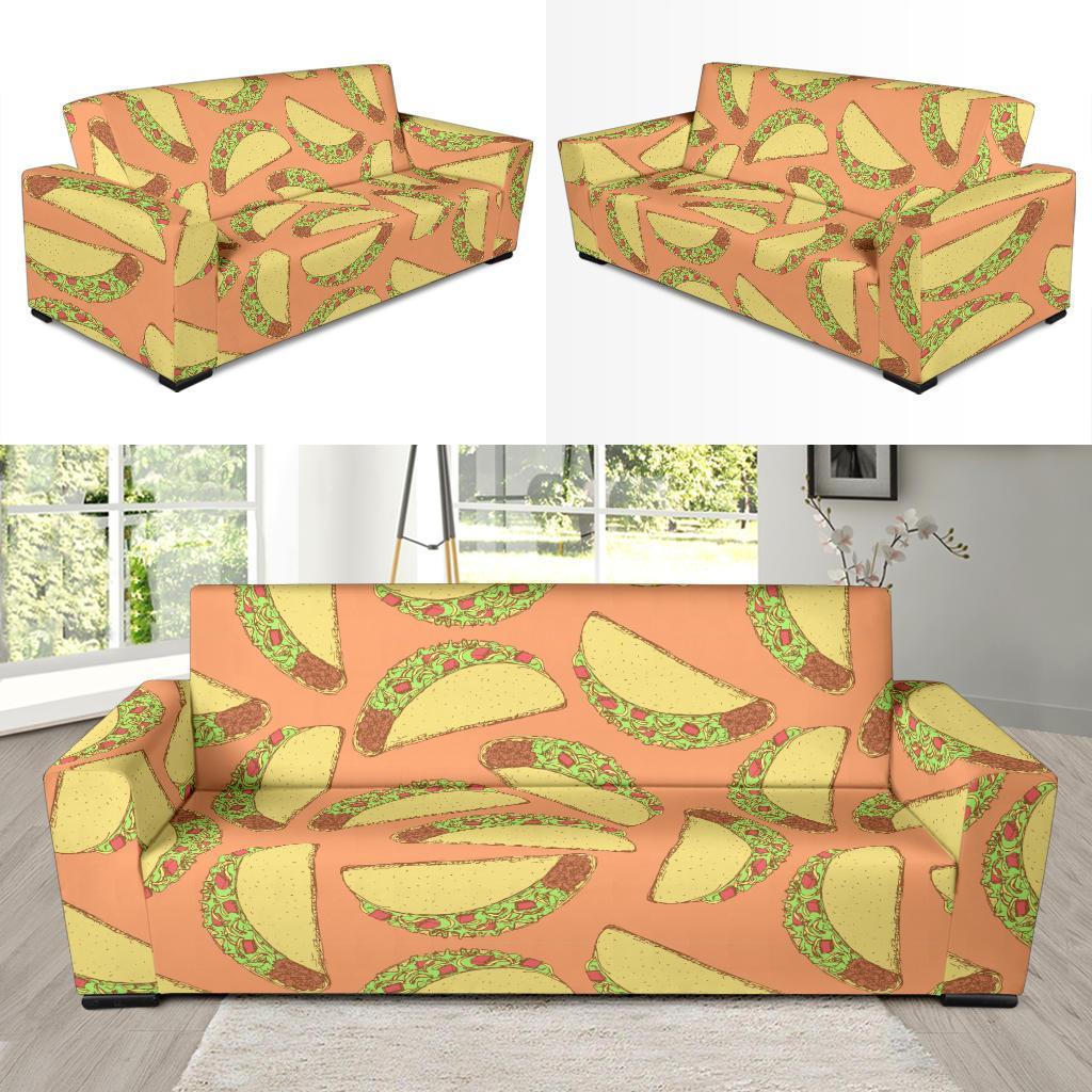 Taco Pattern Print Sofa Covers-grizzshop