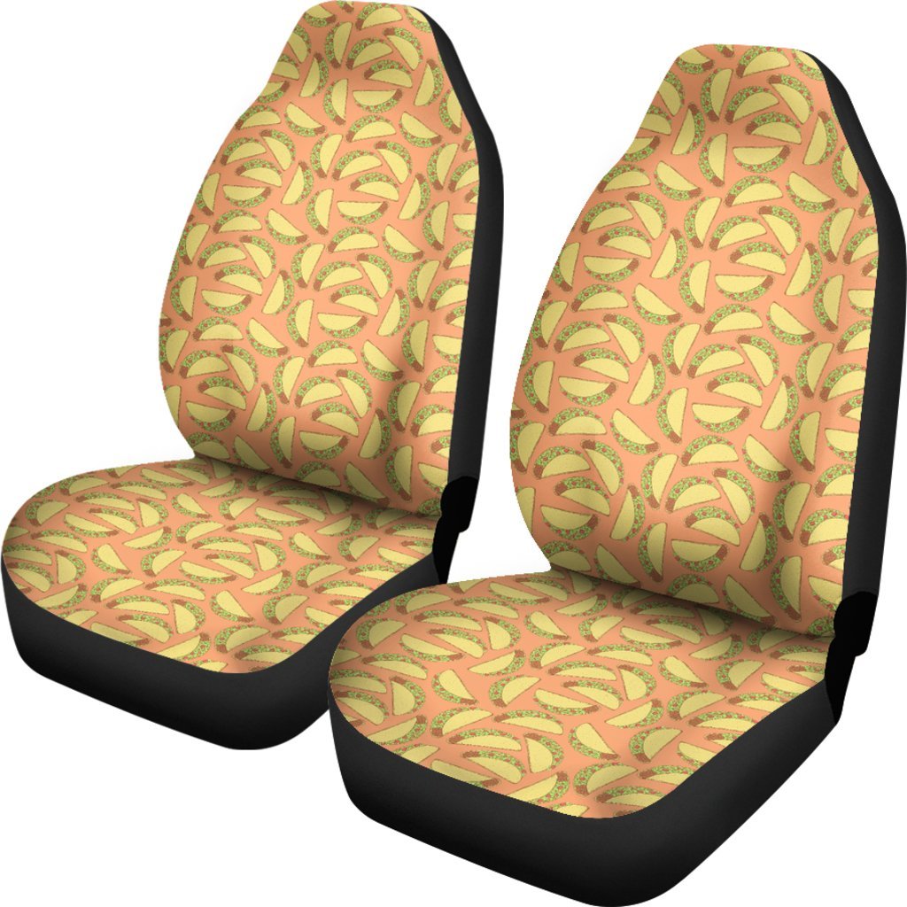 Taco Pattern Print Universal Fit Car Seat Cover-grizzshop