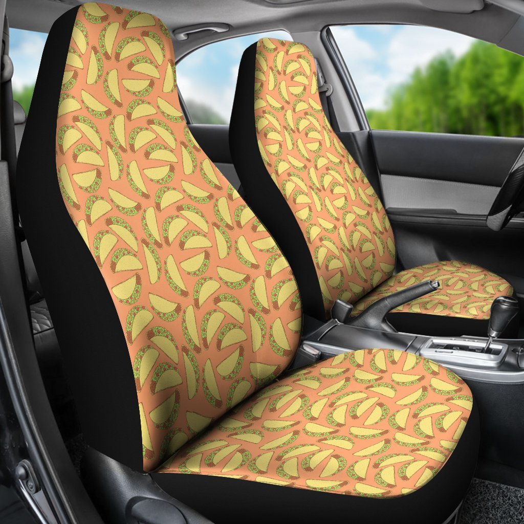 Taco Pattern Print Universal Fit Car Seat Cover-grizzshop