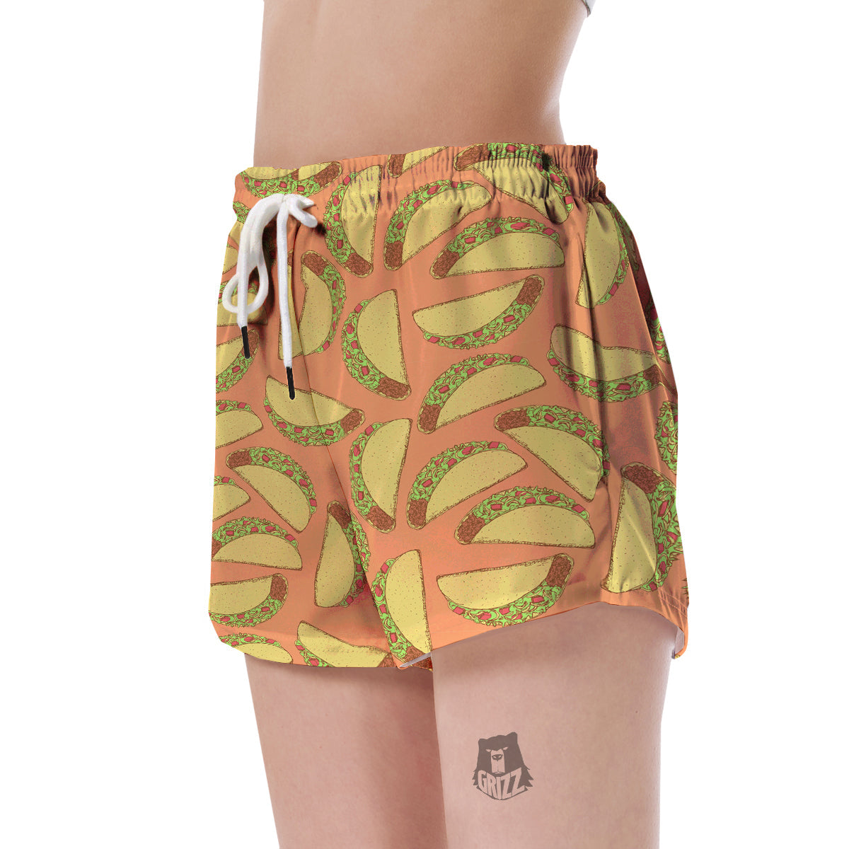 Taco Pattern Print Women's Shorts-grizzshop