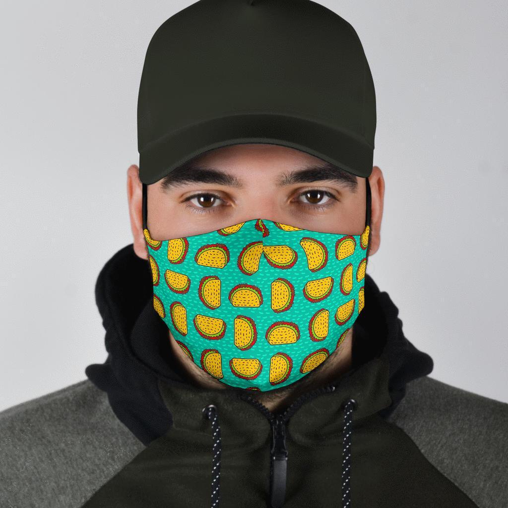 Taco Print Pattern Face Mask-grizzshop