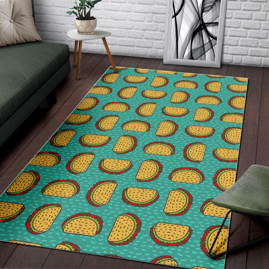 Taco Print Pattern Floor Mat-grizzshop