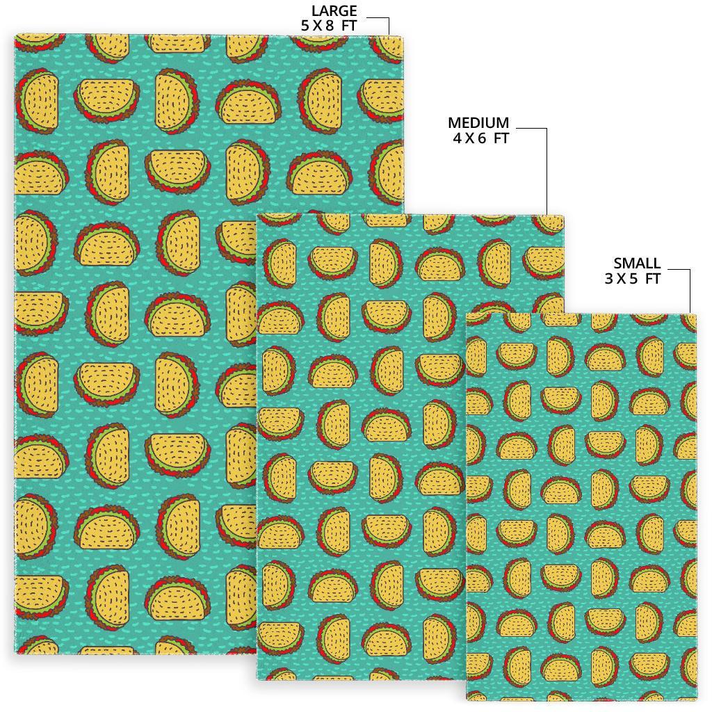 Taco Print Pattern Floor Mat-grizzshop