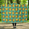 Taco Print Pattern Hooded Blanket-grizzshop