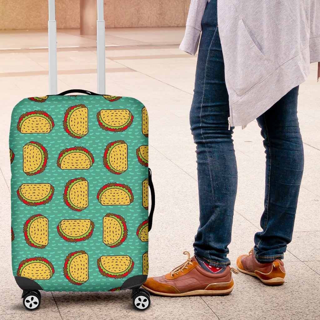 Taco Print Pattern Luggage Cover Protector-grizzshop