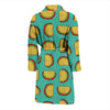 Taco Print Pattern Men Long Robe-grizzshop