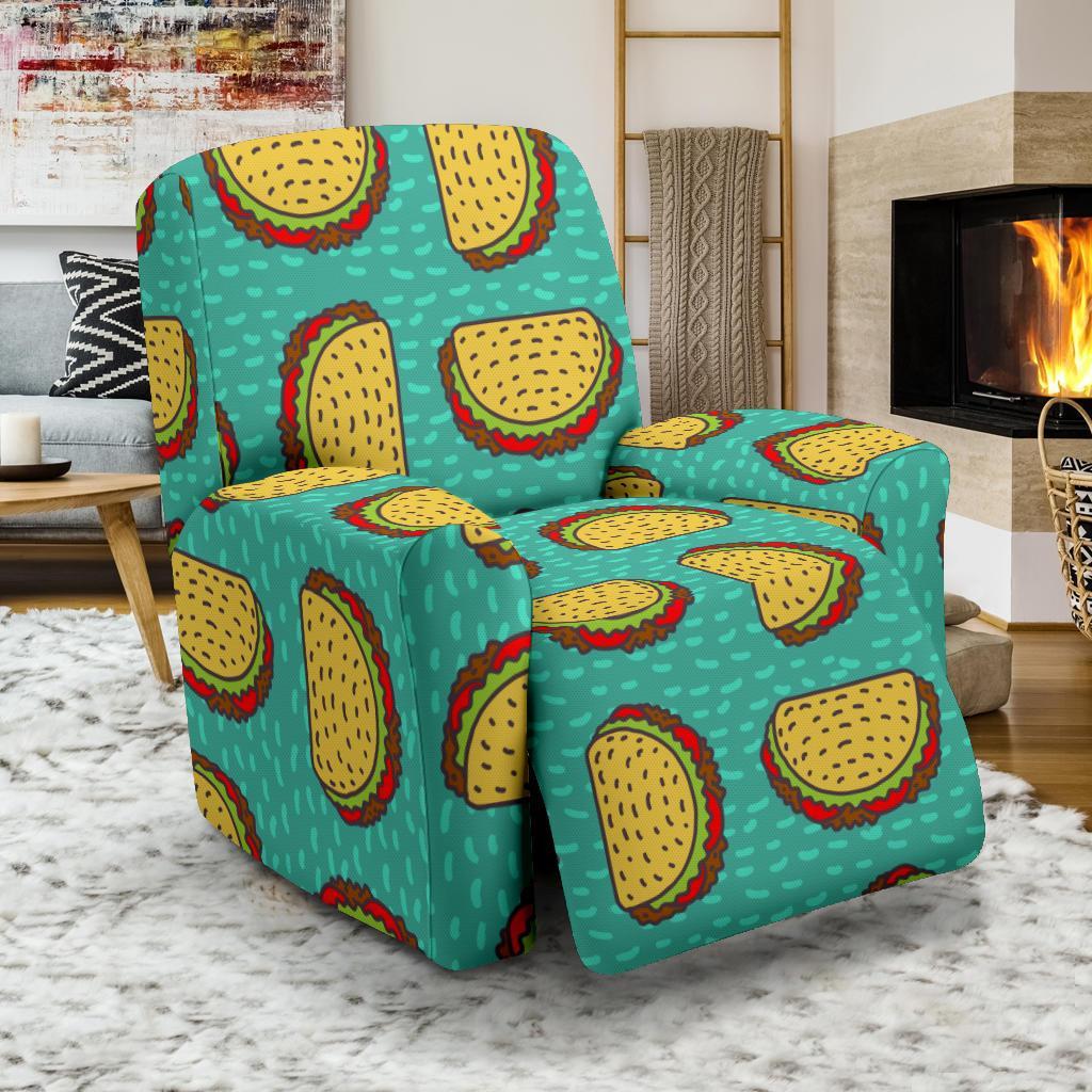 Taco Print Pattern Recliner Cover-grizzshop