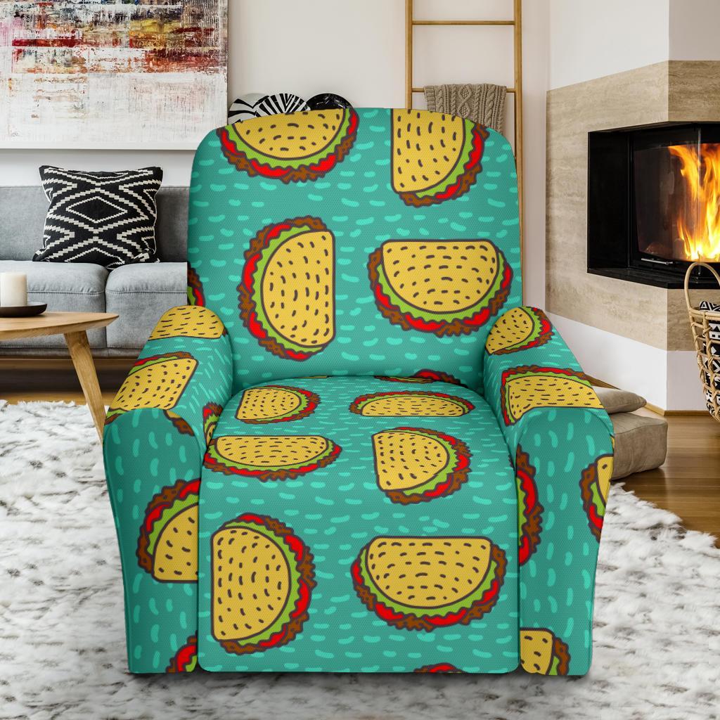 Taco Print Pattern Recliner Cover-grizzshop