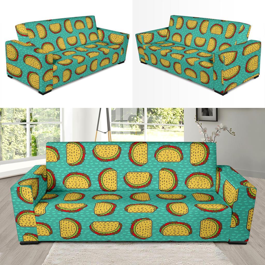 Taco Print Pattern Sofa Covers-grizzshop