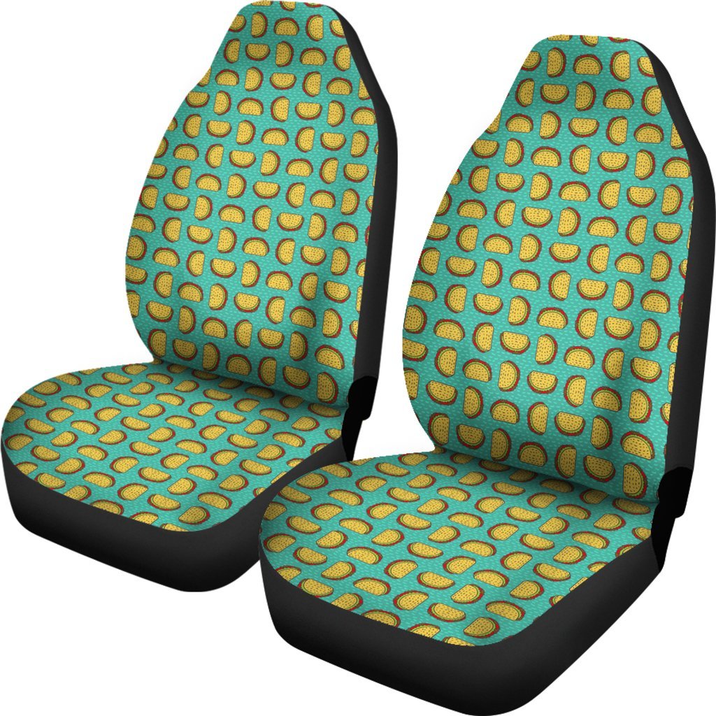 Taco Print Pattern Universal Fit Car Seat Cover-grizzshop