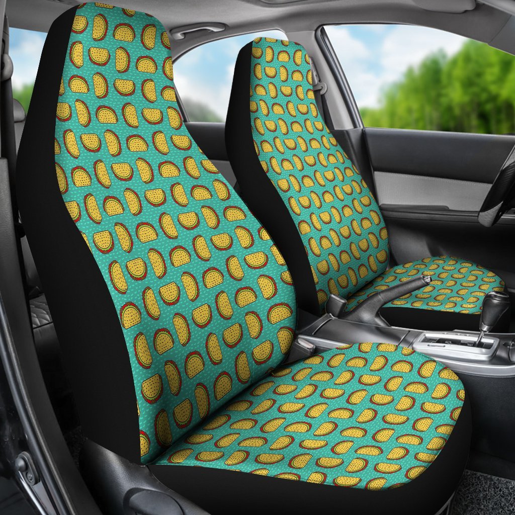 Taco Print Pattern Universal Fit Car Seat Cover-grizzshop