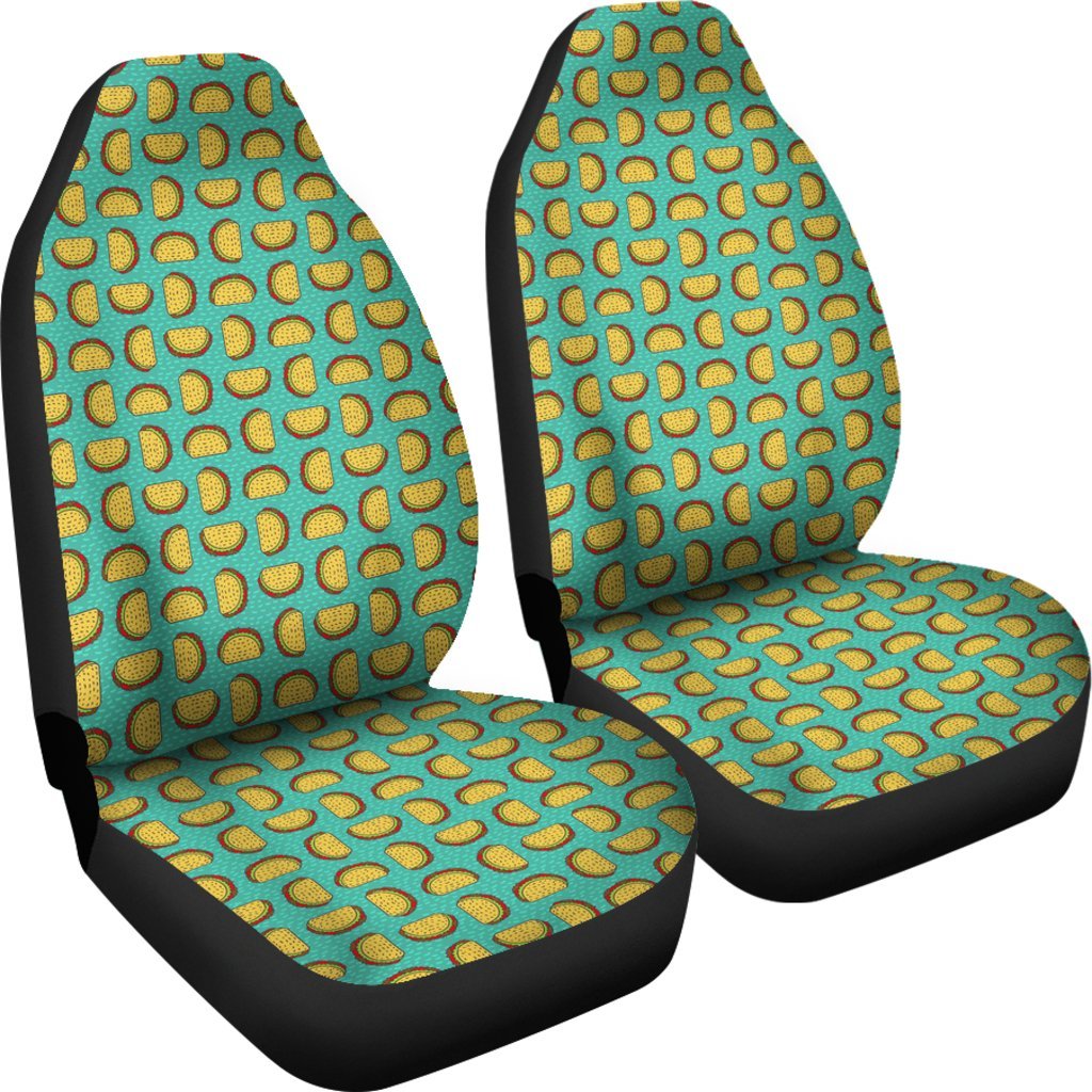 Taco Print Pattern Universal Fit Car Seat Cover-grizzshop